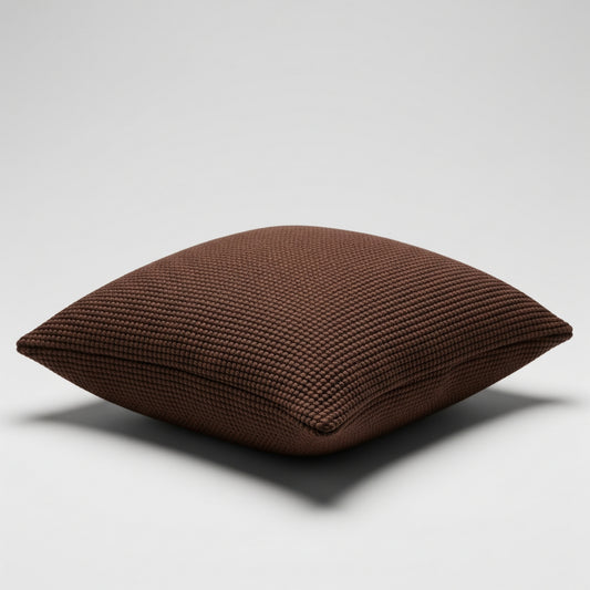 Dark Brown Cross Stitch Cushion